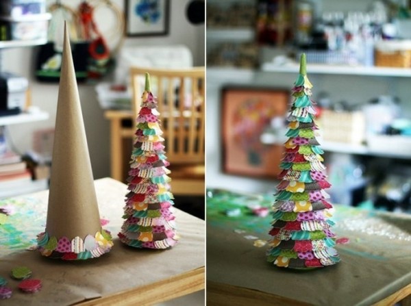 5 ideias de como fazer uma árvore de Natal de papelão